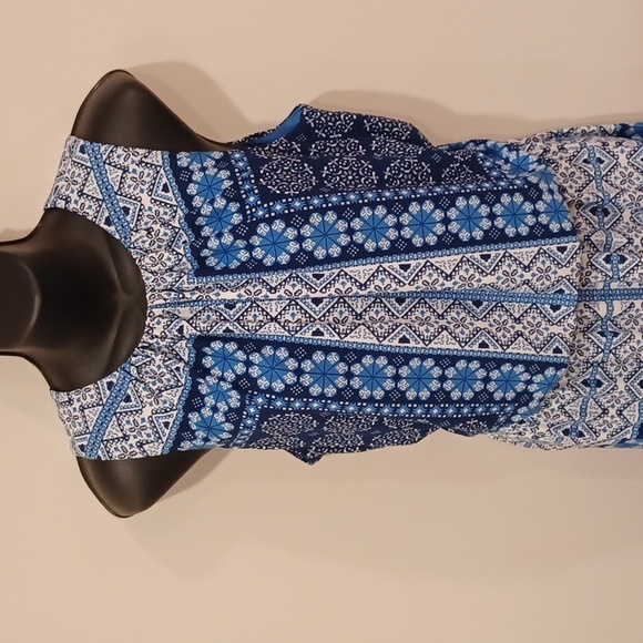 Maggy London Patchwork Print Stretch Sleeveless Maxi Dress- Sz. 10 - Picture 4 of 14